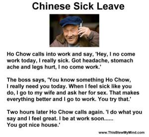 Chinese Sick Leave