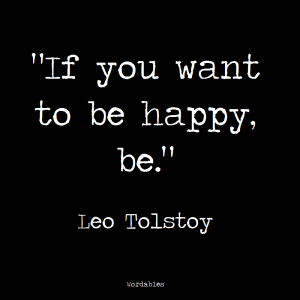 BeIng Happy Leo tolstoy
