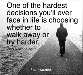 123 walk away or try harder