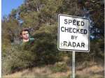Speed checked by radar